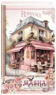 Bonboniéra MASHA 200 g s nugátem ROMANCE - ROMANTICKÁ KAVÁRNA