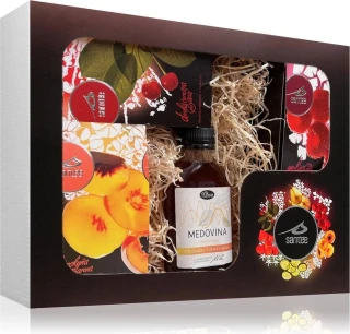 Čajová kolekce SANTÉE 3 x 50 g ovocno-bylinný čaj + 60 g dárek + MEDOVINA