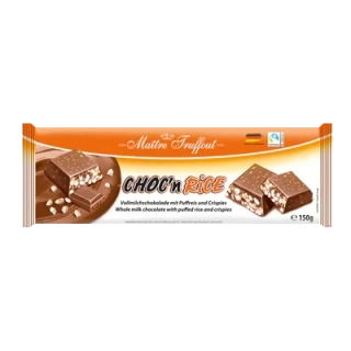 CHOC'N RICE (SCHOKO-REIS) 150 g MLÉĆNÁ ČOKOLÁDA & rýže - AKCE - VÝPRODEJ !!! DMT: 5/2025