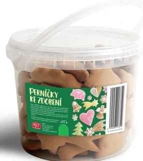 Perníčky 500 g ZIMNÍ - KE ZDOBENÍ plastovém kyblíku