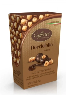 Italská zlatá bonboniéra CAFFAREL 150g NOCCIOLOTTA hořká