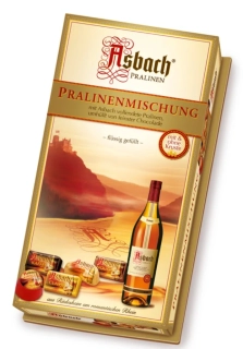 Asbach MIX 250g z hořké a mléčné čokolády s 5-ti druhy náplní