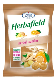 Bylinné bonbóny Herbafield 75 g - ZÁZVOR & POMERANČ & C