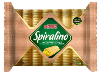 Oplatkové trubičky SPIRALINO 100 g s krémovou citrónovou náplní 