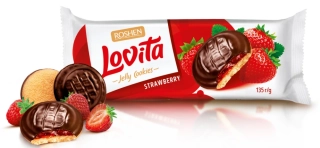 Piškoty ROSHEN LOVITA 135g jahodové