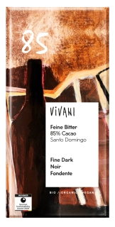 BIO čokoláda VIVANI hořká FINE DARK 85 % 