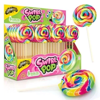 Lízátko 50 g Johny Bee RAINBOW placaté (24 ks)