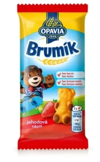 Piškotový řez Brumík 30 g - jahoda