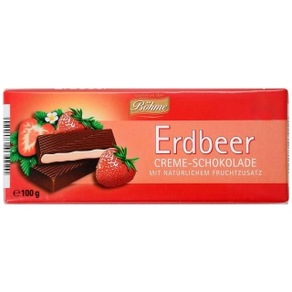 Čokoláda BÖHME 100 g mléčná JAHODOVÁ - VÝPRODEJ !!! DMT: 11/2025