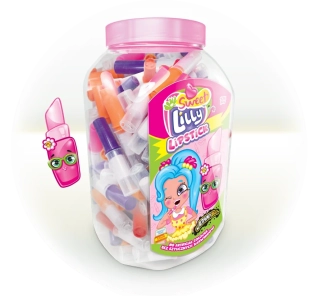 SWEET LILLY LIPSTICK - rtěnky z ovocného komprimátu 5 g - dóza 125 ks