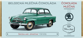 Čokoláda RETRO 100g Škoda 440 Spartak mléčná