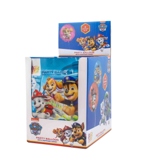 Práskací prášek & nafukovací balónek PAW PATROL 8 g - PARTY BALLOON POPPING CANDY - balení 24 ks