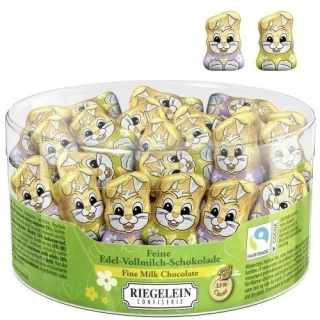 Čokoládoví zajíčci RIEGELEIN - dóza 400 g (72 ks) - VÝPRODEJ !!! poslední 1 balení