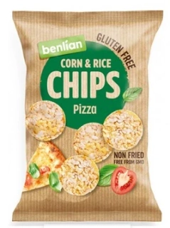 Snack vyrobený z kukuřice a rýže 50 g / benlian CHIPS pizza - VÝPRODEJ !!! DMT: 8/2025