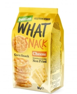 WHAT SNACK kukuřičný snack s příchutí sýru 50 g / benlian What Snack Cheese - VÝPRODEJ !!! DMT: 1/2026