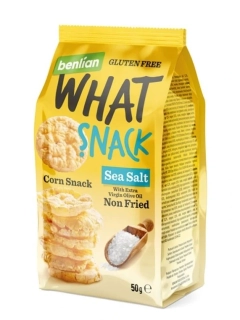 WHAT SNACK kukuřičný snack s mořskou solí 50 g / benlian What Snack Sea Salt - VÝPRODEJ !!! DMT: 1/2026