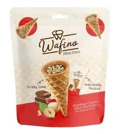 10x čoko kornoutky WAFINO 100 g v sáčku - OŘÍŠKOVÉ