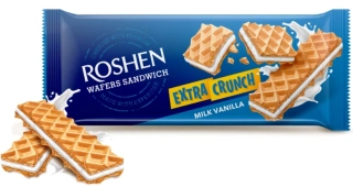 Oplatky ROSHEN 142 g WAFERS SANDWICH CRUNCH vanilkové