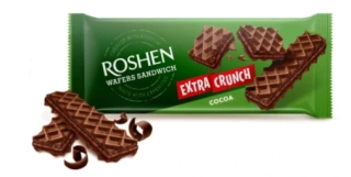 Oplatky ROSHEN 142 g WAFERS SANDWICH CRUNCH - kakaové