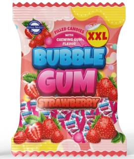 Ovocné bonbóny furé BUBBLE GUM 300 g - JAHODA - střední balení
