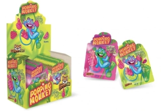 Lízátko s práskacím práškem POPPING MONKEY 13 g - poslední kusy
