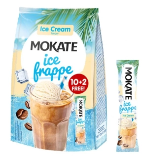 MOKATE ice frappe, instantní káva 150 g (12x 12.5 g) - ICE CREAM