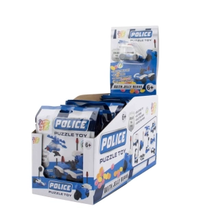 Skládací hračka PUZZLE TOY + želé fazolky 5 g - POLICE