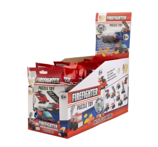 Skládací hračka PUZZLE TOY + želé fazolky 5 g - FIREFIGHTER