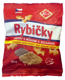 Vest RYBIČKY 50 g krekry s mákem a sezamem