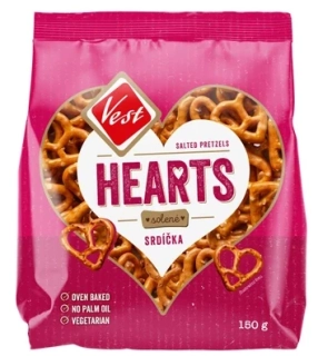 Slané preclíky SRDÍČKA Vest 150 g HEARTS