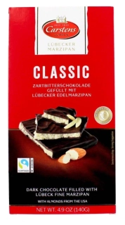 Hořká čokoláda s marcipánem 140 g CARSTENS