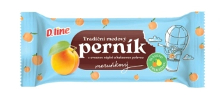 Medový perník D.LINE 60 g - s fruktózou - MERUŇKA 