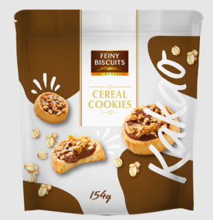 Sušenky s kakaovým krémem a müsli 154 g, FEINY BISCUITS