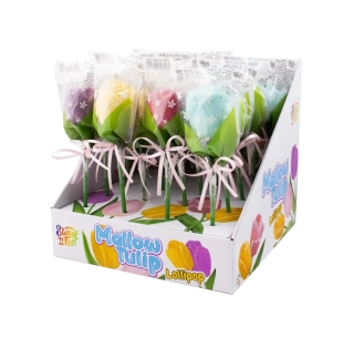 Lízátko marshmallow TULIPÁN 25 g (balení 20 ks)