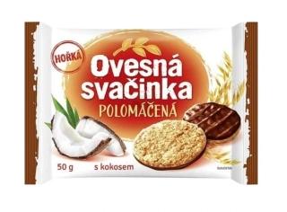 Ovesná svačinka 50 g kokosová polomáčená hořká