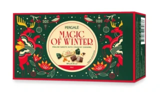 Bonboniéra PERGALÉ 180 g MAGIC OF WINTER - karamelové pralinky