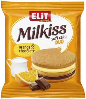 Medový dortík MILKISS Cake 42 g - POMERANČ & ČOKOLÁDA