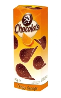 Čokoládové chipsy CHOCOLA´S 80 g CRSIPY ORANGE
