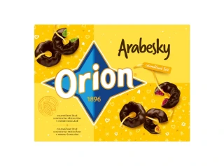Orion Arabesky ovocné želé 247 g CELOmáčené v čokoládě