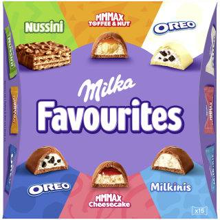 MILKA FAVOURITES - kolekce plněných čokolád a oplatek MILKA 141 g