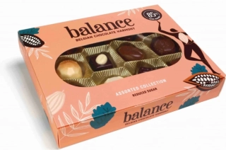 Belgické pralinky BALANCE 145 g - SE SNÍŽENÝM OBSAHEM CUKRU - ASSORTED