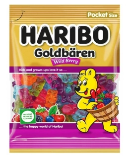 Želé HARIBO 80 g medvídci GOLDBÄREN WILD BERRY fialové