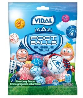 Žvýkačky VIDAL - FOOTBALL 90 g - fotbalové míče - VÝPRODEJ !!! DMT: 6/2025
