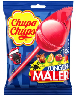 Lízátko CHUPA CHUPS 10x 12 g ZUNGEN MALER (120 g) BARVICÍ 