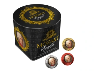 Mozartovy koule LAMBERTZ  300 g - elegantní kovová dóza