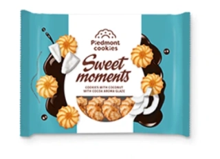 Kokosky PIEDMONT 180 g polomáčené v kakaové polevě 