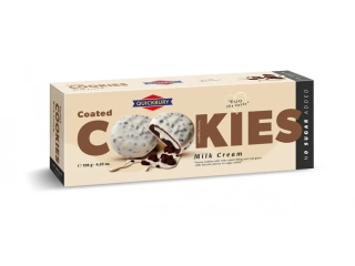 Sušenky BEZ PŘIDANÉHO CUKRU QUICKBURY 128 g - cookies s náplní brownie v polevě