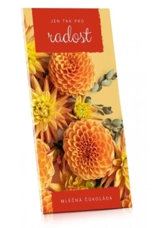 Čokoláda v obálce 100 g - mléčná ORANŽOVÉ JIŘINY