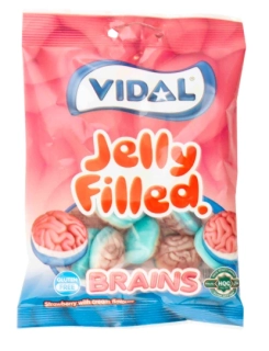 Želé Jelly Filled Brains 90 g, VIDAL