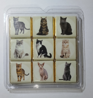 Mini čokoládky  KOČKY 45 g - 9x mini čokoládička - mléčná
